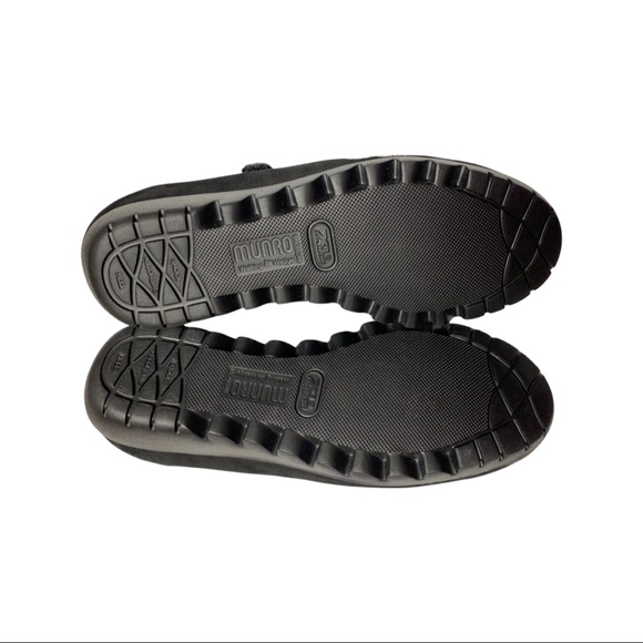 MUNRO Black Suede Leather Mary Jane Walking Wedge Heel Shoe 6.5 - Picture 6 of 6